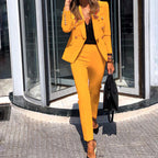 Elegant Women's Suit Set with Stylish Details