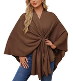 Women's Elegant Wrap Sweater with Asymmetrical Cut