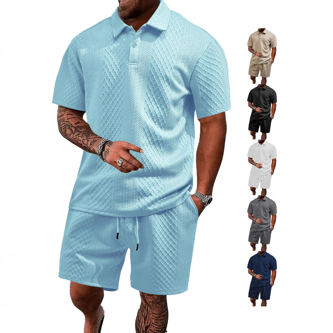 Women's Casual Polo Set with Shorts