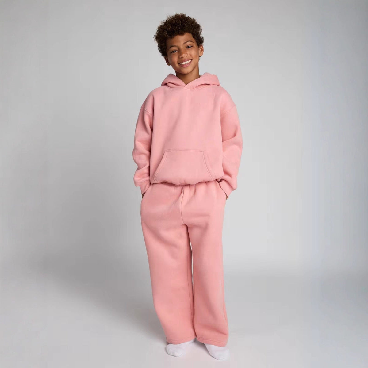 Women's Casual Fleece Jumpsuit with Spacious Hood and Practical Pockets