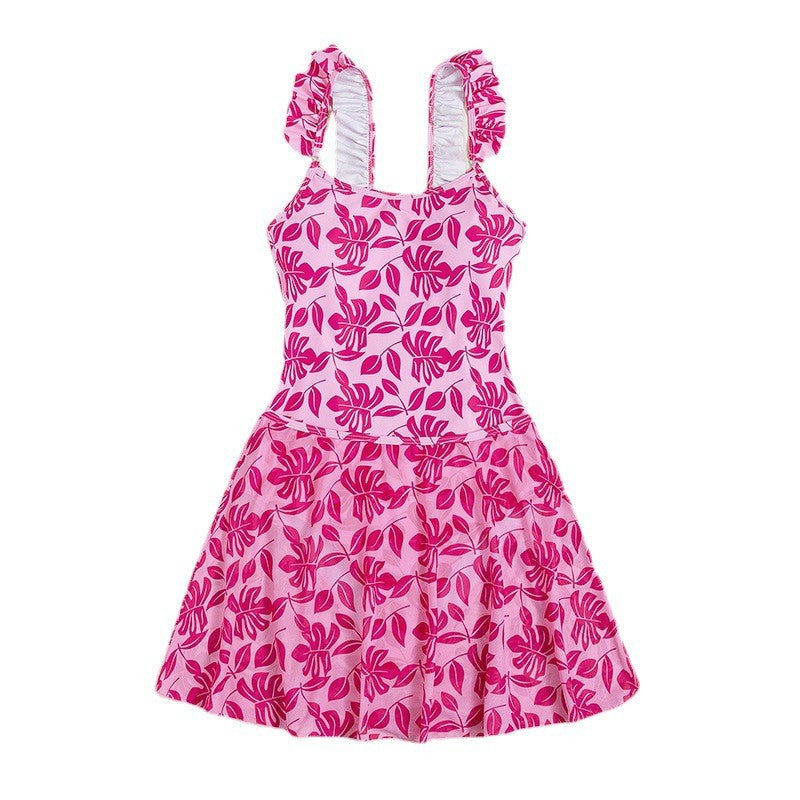 Women's Swim Dress with Ruffle Details