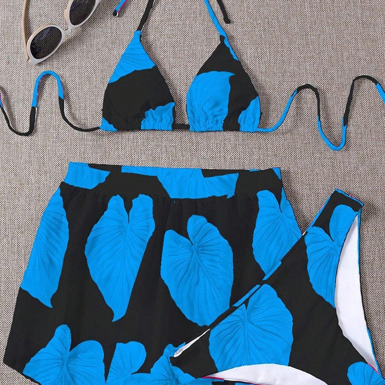 Women's 2-Piece Bikini Set with Trendy Skirt
