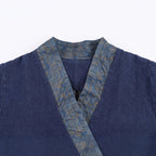 Women's Elegant Asian-Style Combination Jacket with Kimono Details