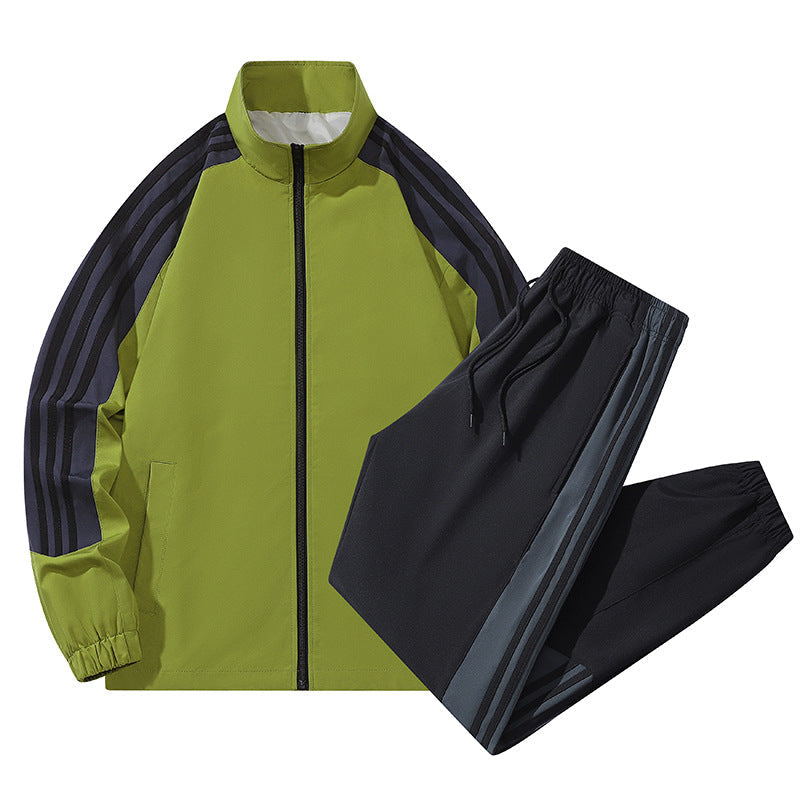 Men's sporty tracksuit with stand-up collar