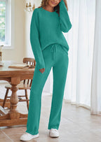 Women's Cozy Lounge Set with Oversized Sweater and Drawstring Pants