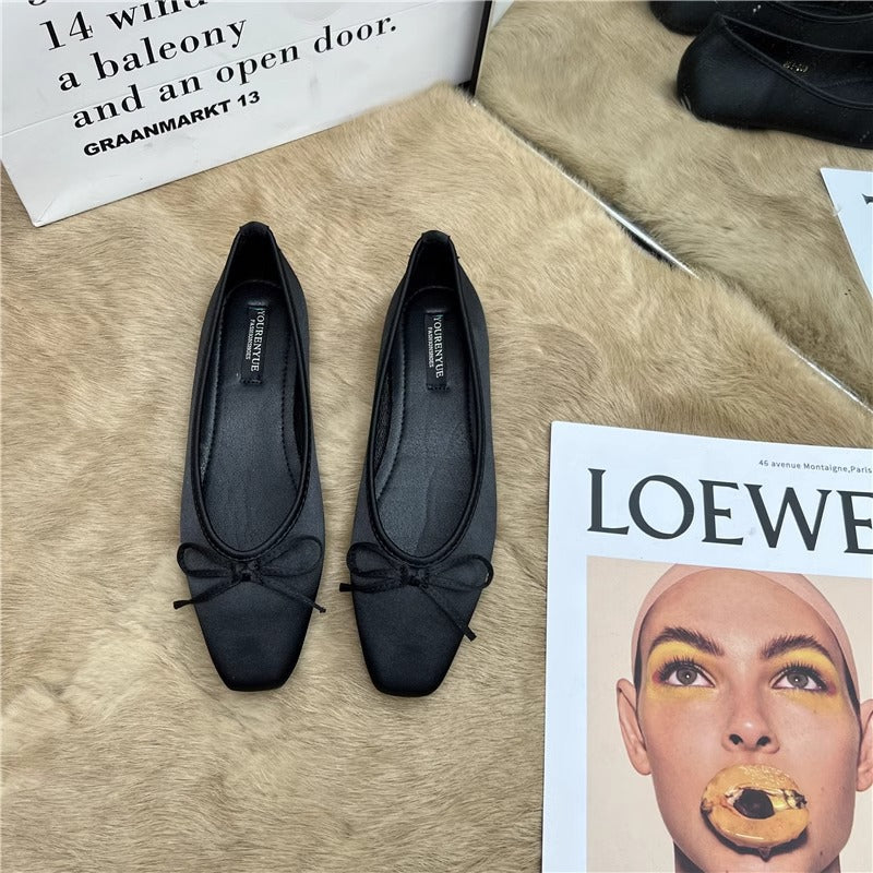 Women's Bow Accent Ballet Flats