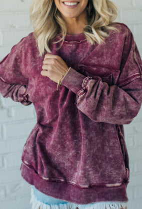 Women's Comfortable Oversized Sweatshirt with Pockets