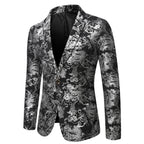 Elegant Blazer with 3D Floral Design