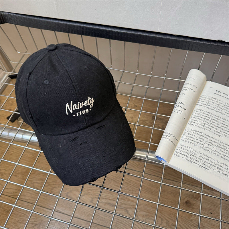 Men's Distressed Cotton Baseball Hat