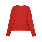 Women's Comfortable Cardigan with Button Details and Patch Pockets