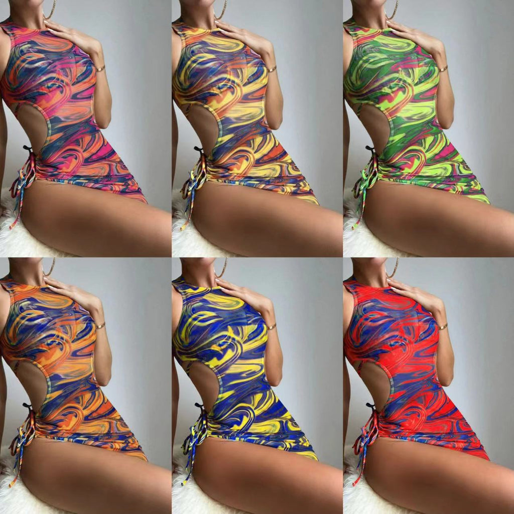 Women's Cut-Out Swimsuit with Side Ties