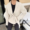 Elegant Reversible Suede Blazer Jacket