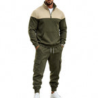 Men's Leisure Training Suit with Quilted Details