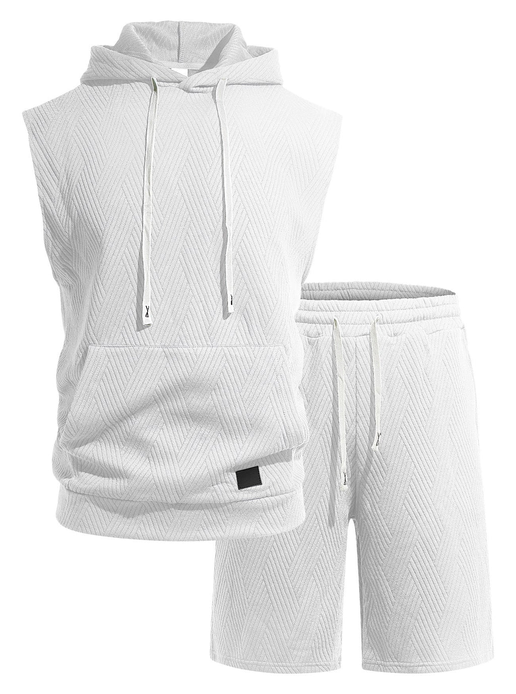 Men's Sleeveless Hoodie Lounge Set