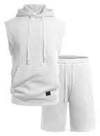 Men's Sleeveless Hoodie Lounge Set