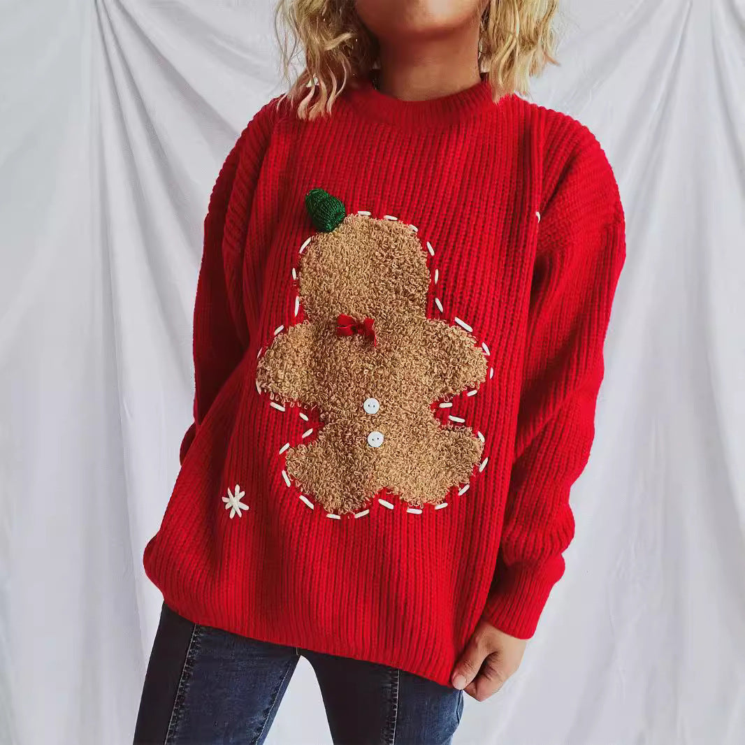 Women's Festive Cookie Print Sweater