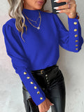 Elegant Puff Sleeve Blouse with Button Details