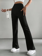Women's High-Waisted Knit Pants