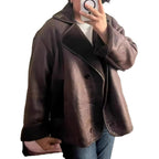 Women's Elegant Oversized Jacket with Soft Lining and Refined Texture