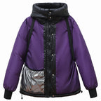 Down Jacket with Hood and Zipper