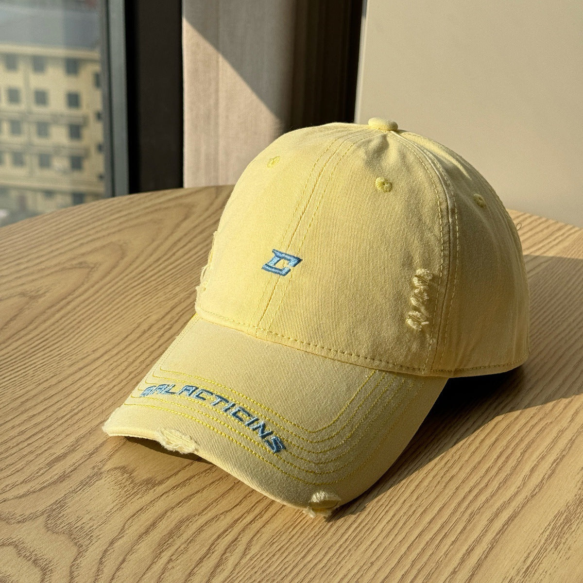 Men's Distressed Denim Baseball Cap