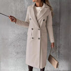 Elegant Double-Breasted Coat with Modern Cut