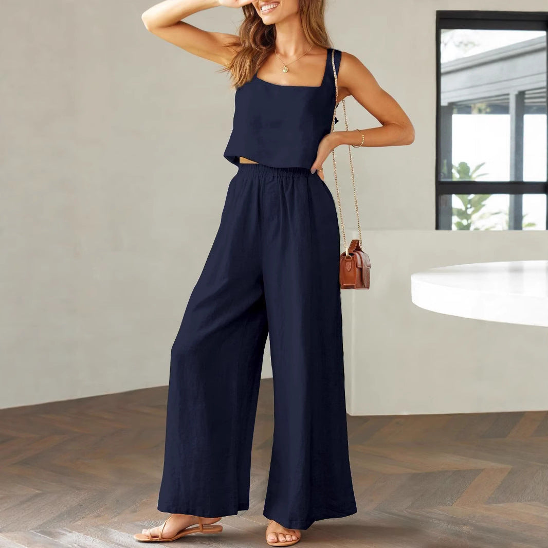 Women's Airy Two-Piece Ensemble with Loose Cut