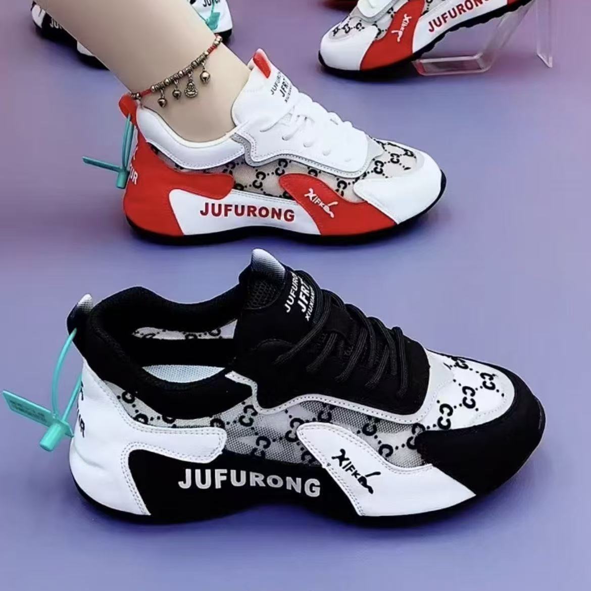 Women's Breathable Sports Shoes with Lightweight Mesh and Non-Slip Sole