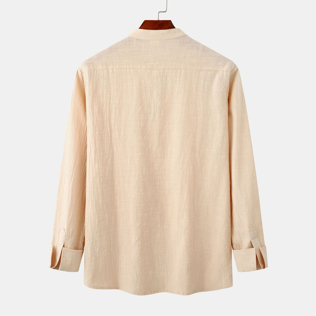 Women's Long-Sleeve Shirt with Henley Collar