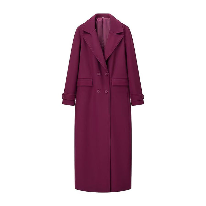 Women's Elegant Double-Breasted Coat with Modern Cut