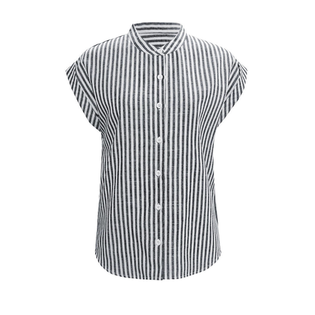 Casual Striped Button-Down Shirt