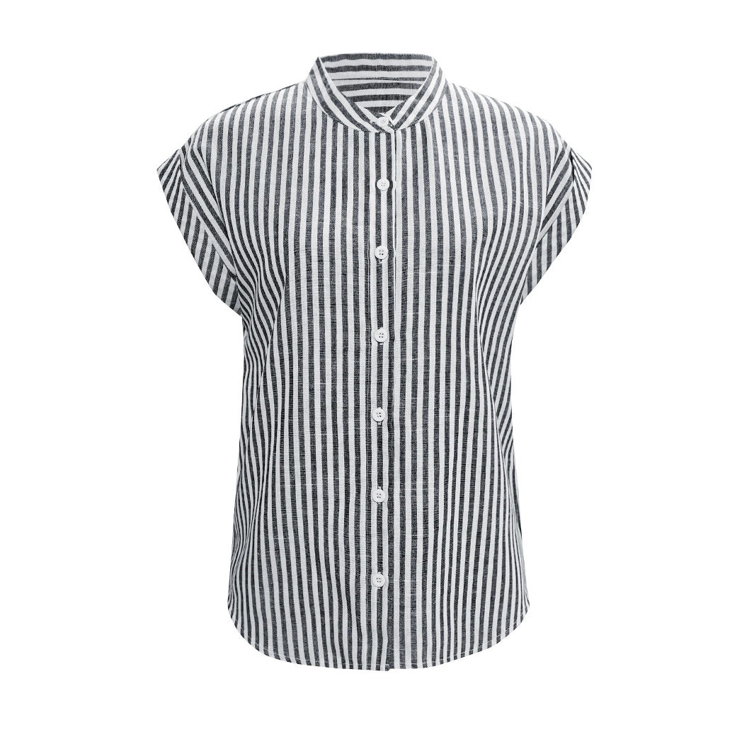 Casual Striped Button-Down Shirt