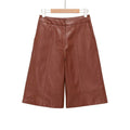 Women's Elegant Leather Culottes