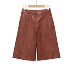 Women's Elegant Leather Culottes