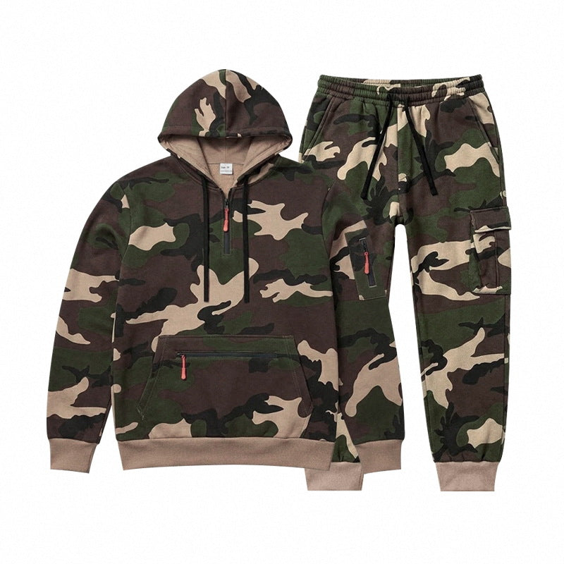 Men's Camouflage Hoodie and Jogger Set