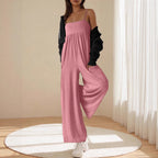 Casual Women's Wide-Leg Jumpsuit with Adjustable Straps