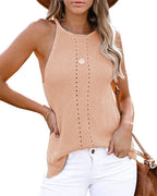 Women's Sleeveless Textured Knit Top