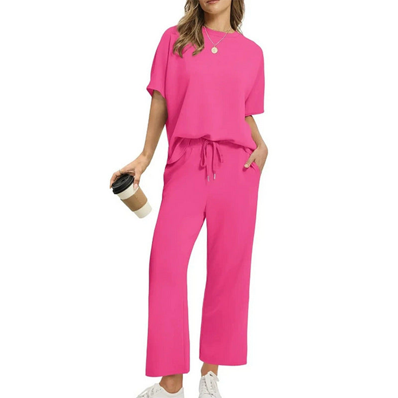 Women's Comfortable Loungewear Set with Loose Fit and Pockets