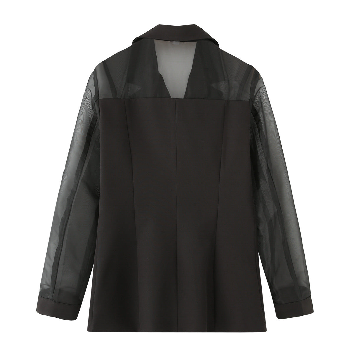 Women's Elegant Blazer with Sheer Sleeves