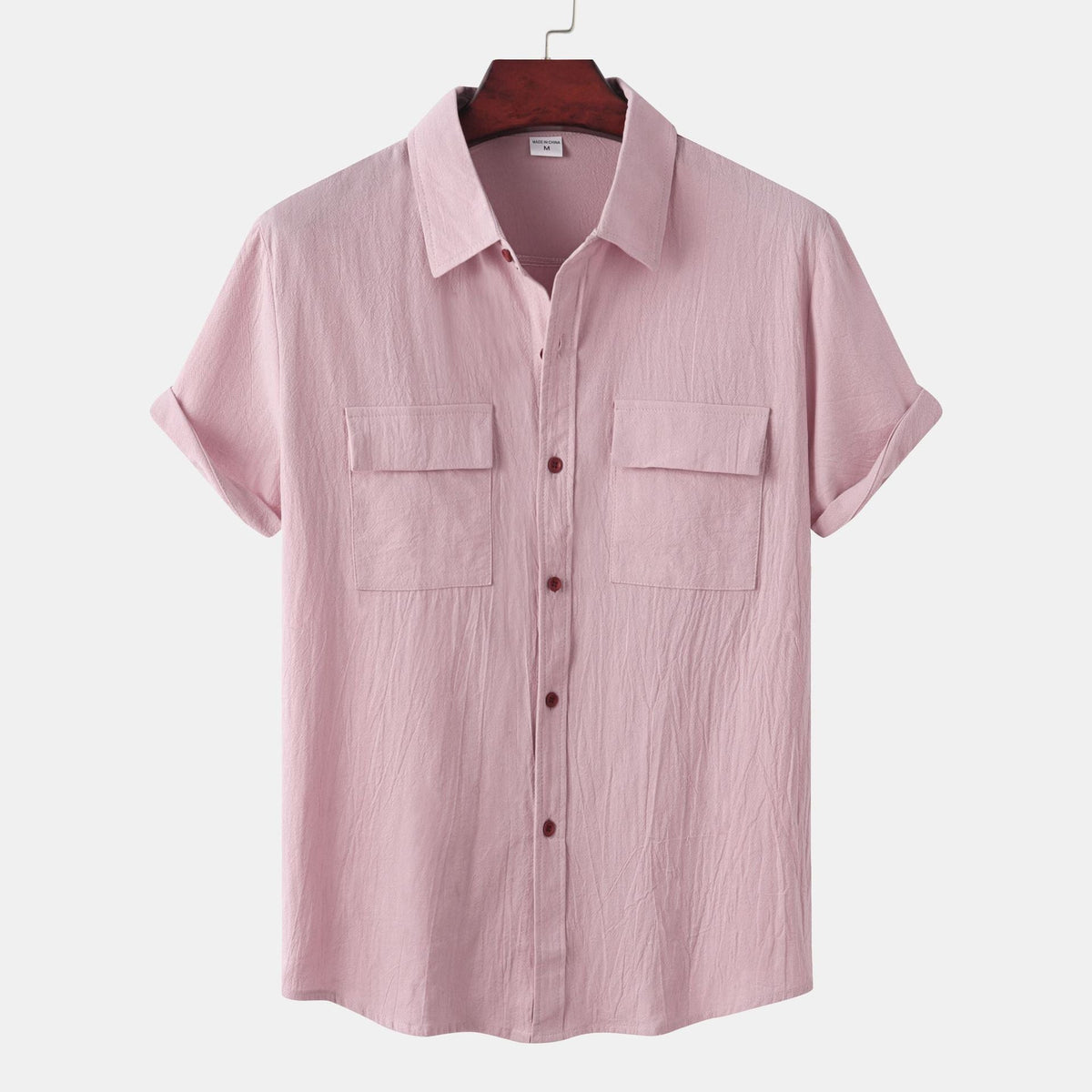 Women's Short-Sleeve Shirt with Practical Chest Pockets and Casual Structure