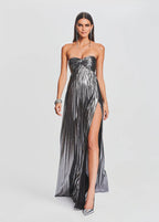 Women's Evening Dress with Off-Shoulder Design and Slit