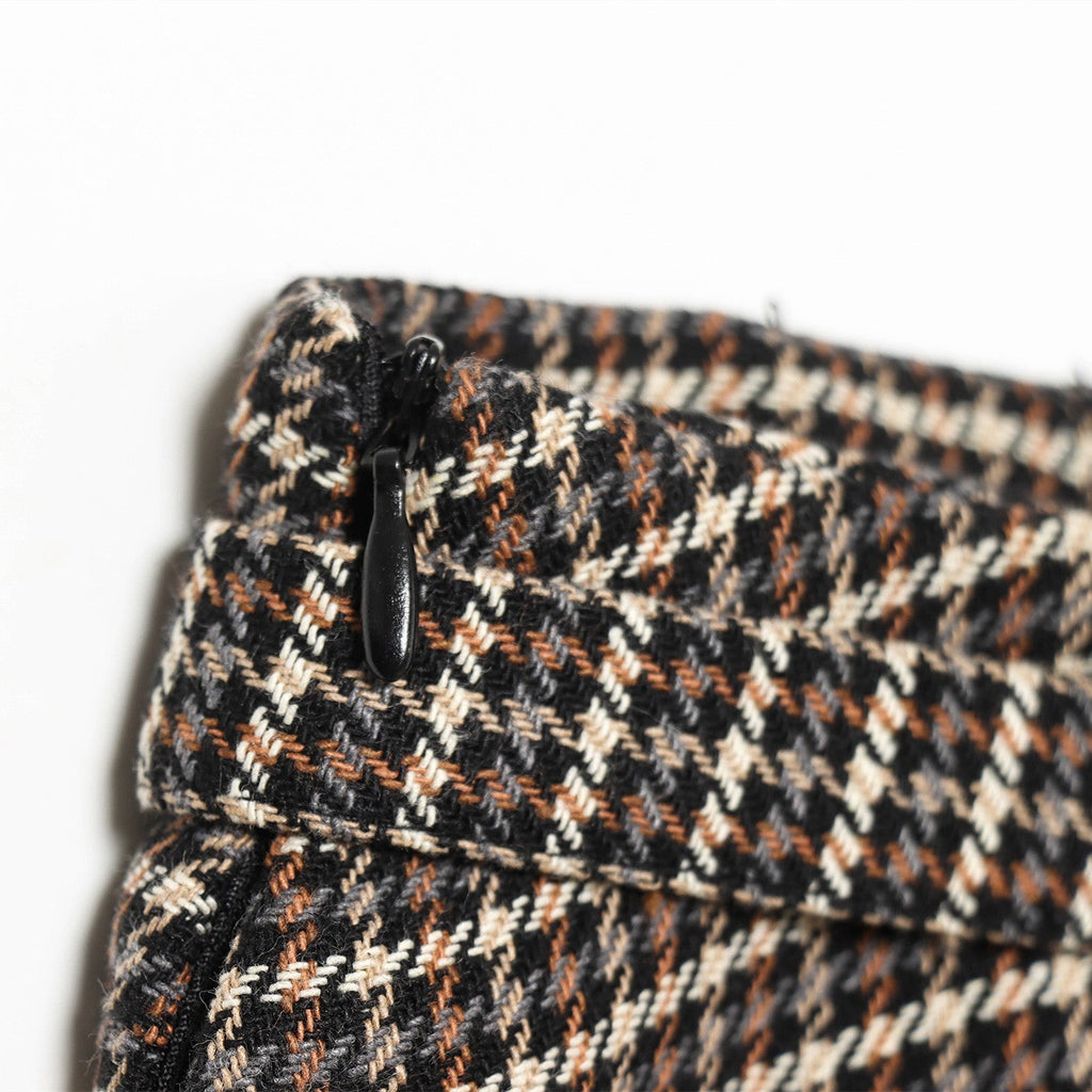 Women's Plaid Mini Skirt with Side Slit