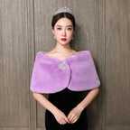 Women's Elegant and Luxurious Faux Fur Cape