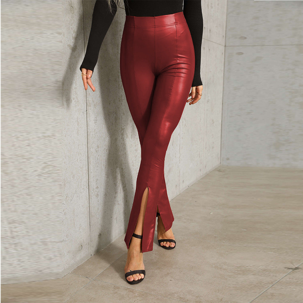 Women's High-Rise Leggings with Side Slits