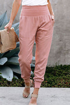 Women's High-Waisted Casual Pants with Pocket
