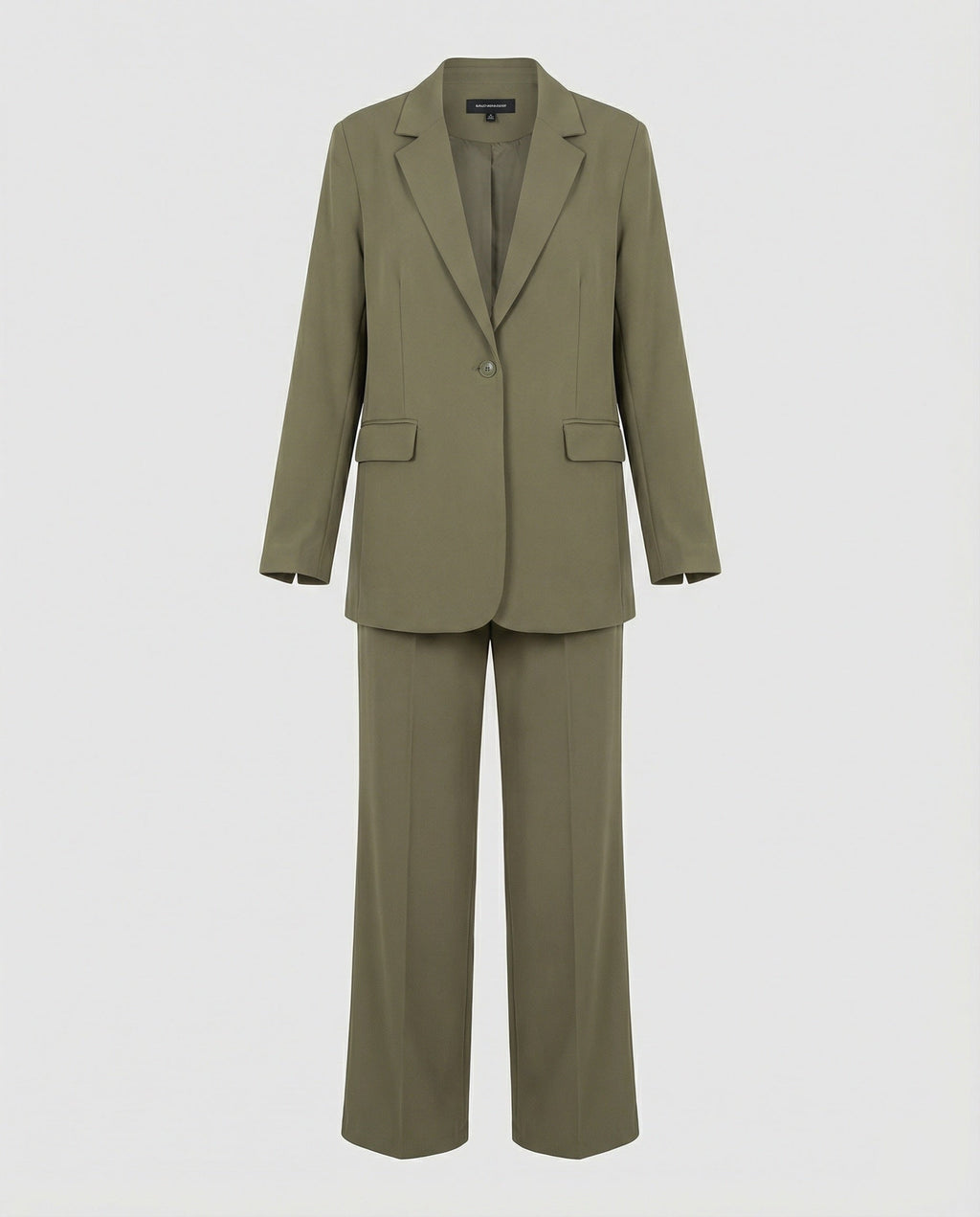 Women's Elegant Suit Set with Wide-Leg Trousers and Modern Blazer
