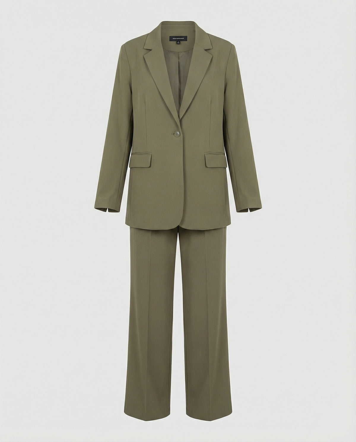 Women's Elegant Suit Set with Wide-Leg Trousers and Modern Blazer