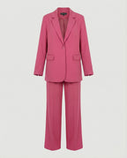 Women's Elegant Suit Set with Wide-Leg Trousers and Modern Blazer
