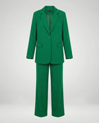 Women's Elegant Suit Set with Wide-Leg Trousers and Modern Blazer