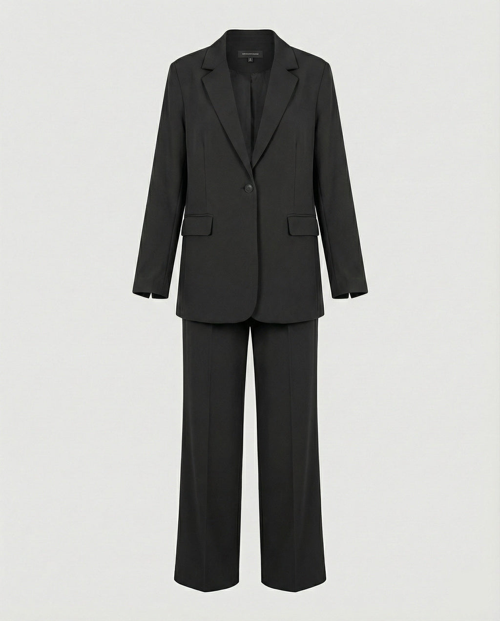 Women's Elegant Suit Set with Wide-Leg Trousers and Modern Blazer
